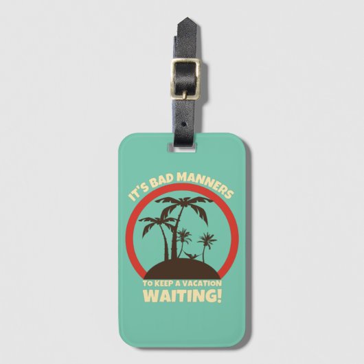 Funny Cute Traveler Backpacker Bagagelabel (Voorkant (verticaal))