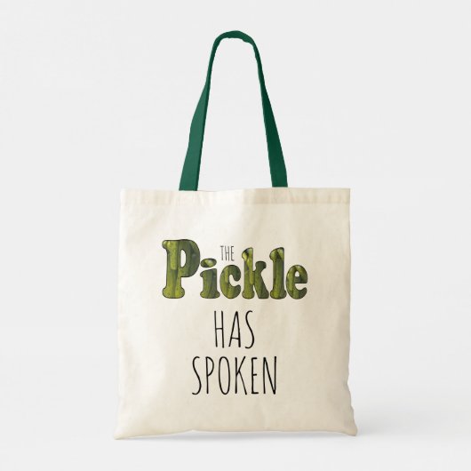 Funny Cute Trendy Pickle heeft het gehad over Pick Tote Bag (Achterkant)
