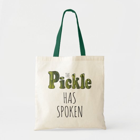 Funny Cute Trendy Pickle heeft het gehad over Pick Tote Bag (Voorkant)