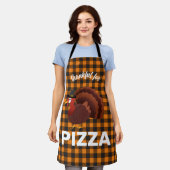 Funny cute Turkey: bedankt voor Pizza Schort (Gedragen)