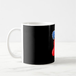 Funny Cute Turkey Face Thanksgiving American Flag Koffiemok