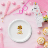 Funny Cute Turkey Family Matching Thanksgiving Papieren Bordje (Feest)