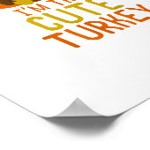 Funny Cute Turkey Family Matching Thanksgiving Poster (Hoek)