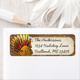 Funny Cute Turkey Thanksgiving Retrun Address Etiket