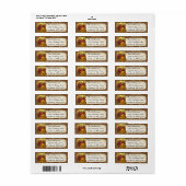 Funny Cute Turkey Thanksgiving Retrun Address Etiket (Full Sheet)