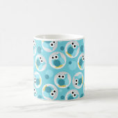 Funny Cute Turquoise Owl Pattern Mok (Center)