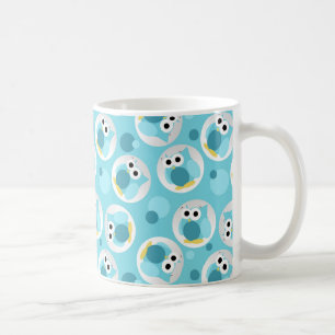 Funny Cute Turquoise Owl Pattern Mok