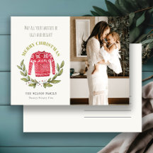 Funny Cute Ugly Sweater Red Green Foto Kerstmis