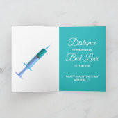 Funny Cute Valentijn Covid-19 vaccin Feestdagen Kaart (Binnen)