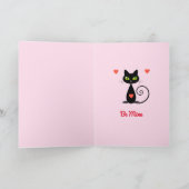 Funny Cute Valentijn is mijn zwarte kat met naam Kaart (Binnen)