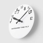 Funny Cute Watking Time Fly Ronde Klok (Hoek)