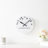 Funny Cute Watking Time Fly Ronde Klok (Huis)