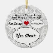 Funny & Cute Wedding Advice Kerstversiering Keramisch Ornament (Voorkant)