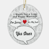 Funny & Cute Wedding Advice Kerstversiering Keramisch Ornament (Links)