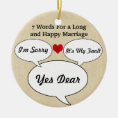 Funny & Cute Wedding Advice Kerstversiering Keramisch Ornament (Voorkant)