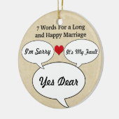 Funny & Cute Wedding Advice Kerstversiering Keramisch Ornament (Links)