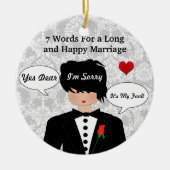 Funny & Cute Wedding Advice Kerstversiering Keramisch Ornament (Voorkant)