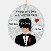Funny & Cute Wedding Advice Kerstversiering Keramisch Ornament (Links)