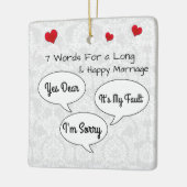 Funny & Cute Wedding Advice Kerstversiering Keramisch Ornament (Links)