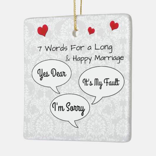 Funny & Cute Wedding Advice Kerstversiering Keramisch Ornament (Links)