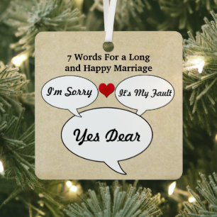 Funny & Cute Wedding Advice Kerstversiering Metalen Ornament