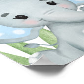 funny Cute Wild Jungle Safari Animals Birthday  Poster (Hoek)