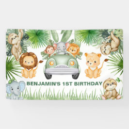 funny Cute Wild Jungle Safari Animals Birthday Spandoek