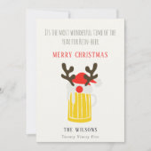 Funny Cute Wonderful Time for Rein beer Kerstmis Feestdagenkaart (Voorkant)