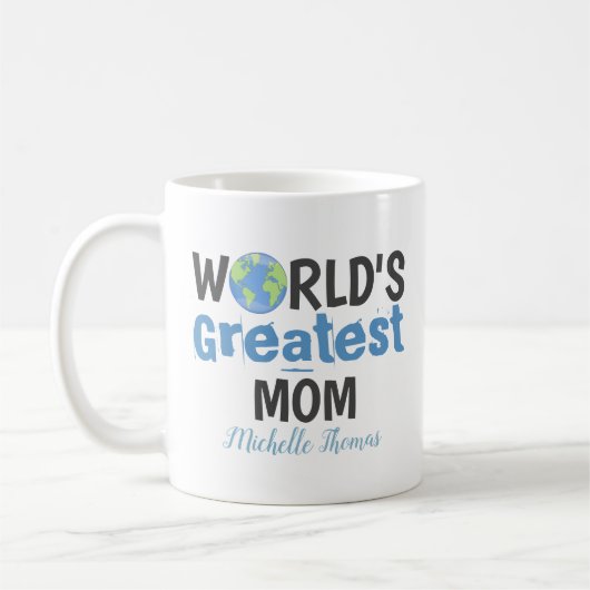 Funny Cute Worlds Greatest Mam Custom Koffiemok (Links)