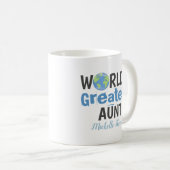 Funny Cute World's grootste tante Simple Custom Koffiemok (Voorkant rechts)