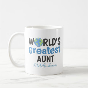 Funny Cute World's grootste tante Simple Custom Koffiemok