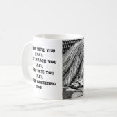 Funny Cute Yorkshire Terrier Dog Black en White Koffiemok (Voorkant links)