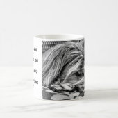 Funny Cute Yorkshire Terrier Dog Black en White Koffiemok (Center)