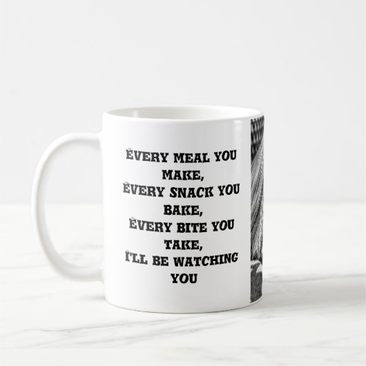 Funny Cute Yorkshire Terrier Dog Black en White Koffiemok (Links)