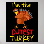 Funny Cutest Turkey Matching Family Group Thanksgi Poster (Voorkant)