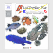 【Funny Cutie Critters】Put on Your Diving Log Book! Sticker (Vel)