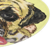 Funny Cutting Board met Pug Dog - Uw kleuren Snijplank (Hoek)