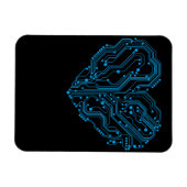 Funny Cyber Circuit Heart Valentijnsdag Engineer Magneet (Horizontaal)