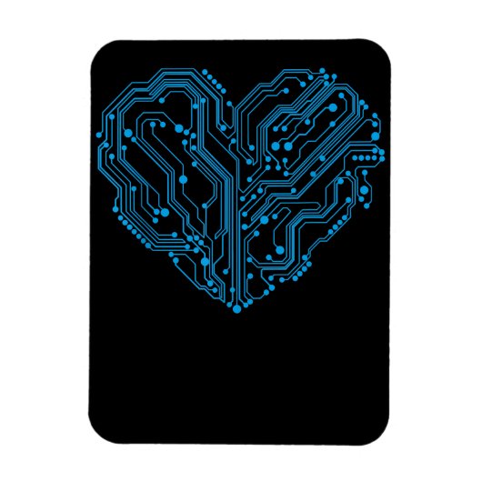 Funny Cyber Circuit Heart Valentijnsdag Engineer Magneet (Verticaal)