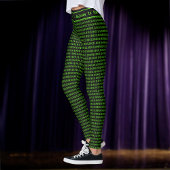 Funny Cyber Code "AI Generated" of Custom Slogan Leggings