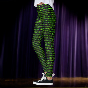 Funny Cyber Code "AI Generated" of Custom Slogan Leggings