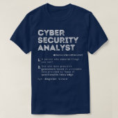 Funny Cyber Security Analyst Definition Computer H T-shirt (Design voorkant)