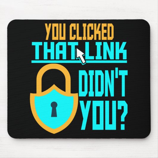 Funny Cyber Security Gift Computer Hacker Tech Muismat (Voorkant)