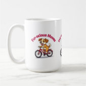 **Funny Cycling Dog – Cute Dog Riding a Bicycle Il Koffiemok (Links)