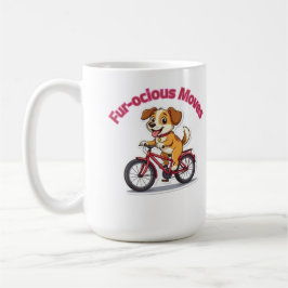 **Funny Cycling Dog – Cute Dog Riding a Bicycle Il Koffiemok