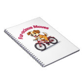 **Funny Cycling Dog – Cute Dog Riding a Bicycle Il Notitieboek (Rechterzijde)
