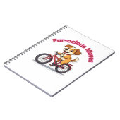 **Funny Cycling Dog – Cute Dog Riding a Bicycle Il Notitieboek (Linkerzijde)