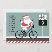 Funny Cycling Kerstmis Kaarten (Voorkant)