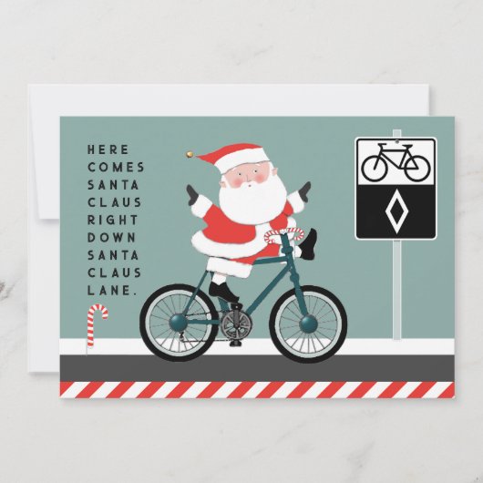 Funny Cycling Kerstmis Kaarten (Voorkant)