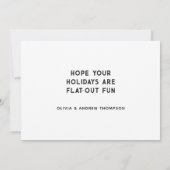 Funny Cycling Kerstmis Kaarten (Achterkant)